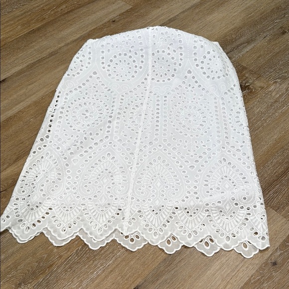 Ophelia Roe Size Medium White Sleeveless A-line Midi Dress Embroidered - Picture 11 of 12